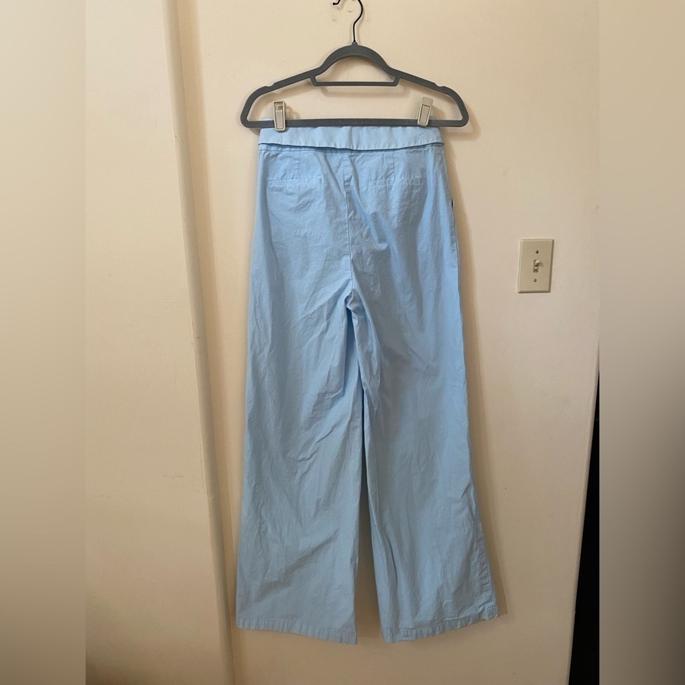 Frame Denim London Los Angeles Foldover Baby Blue Trousers Size 4 - Picture 6 of 8